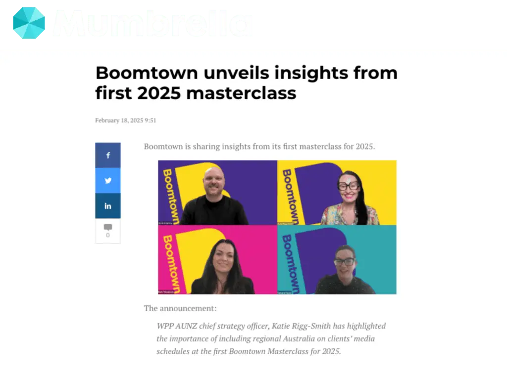 Boomtown unveils insights from first 2025 masterclass - Ruth Thompson Talent Corp